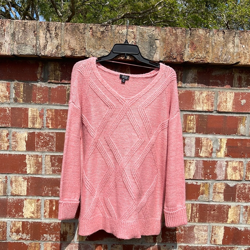 Pink Cable-knit Sweater